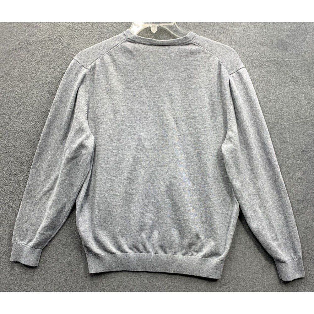Lacoste Ribbed V-Neck Pullover Sweaters Mens X-Large XL Gray Long Sleeve AH7003 - Picture 3 of 16